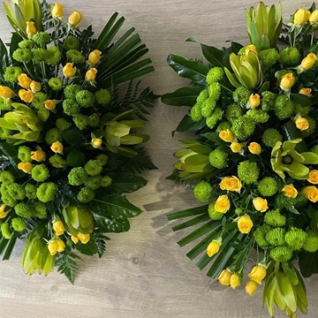 Centro decorativo tonos amarillos - Imagen 1